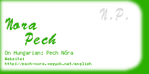 nora pech business card
